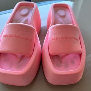 Alexander Wang Pink Platform Slide Sandals – OBO